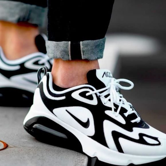 Nike Air Max 200 White Black Anthracite - Picture 9 of 10